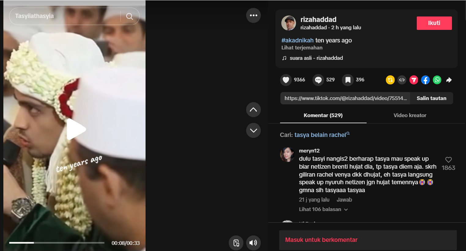 Unggahan Riza Haddad